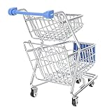 Gogogmee Mini Einkaufswagen für Schreibtisch Klappbarer Handwagen Aufbewahrung von Büromaterial Kosmetik und Snacks