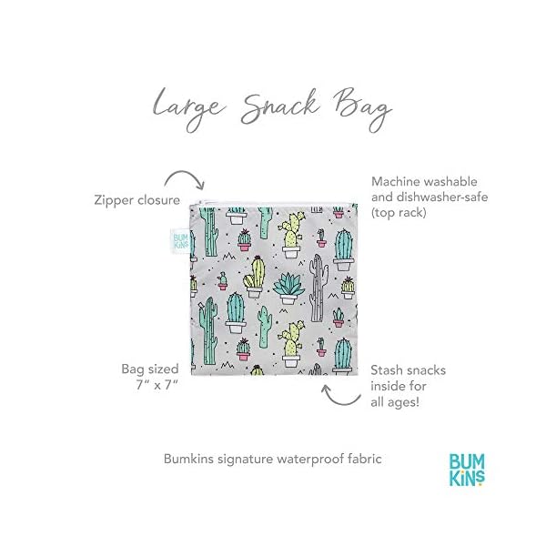 Bumkins Wiederverwendbare Snack-Tasche, Love Birds, Large – Bild 5