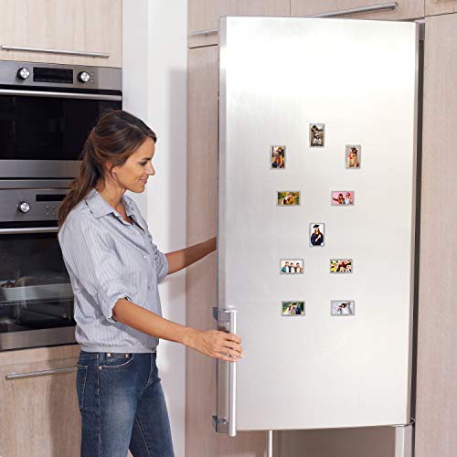 Kurtzy Blank Photo Frame Insert Fridge Magnets (50 Pack) - For Photos 7 X 4.5Cm (2.75 X 1.77 Inches) - Translucent Clear Acrylic Refrigerator Magnets For Small Photos - Gifts For Family & Friends #TOP5