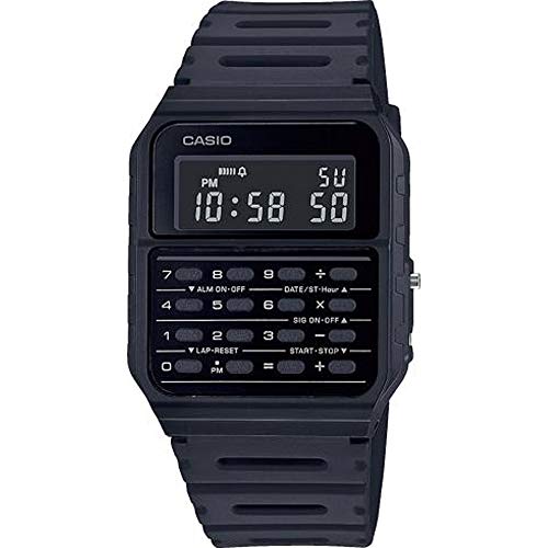 Casio Reloj calculadora CA-53WF Negro (1B) con función calculadora, resistente al agua