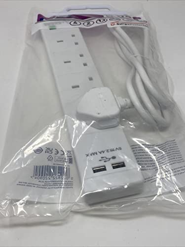 STATUS Multi Plug Extension, White - Image 2