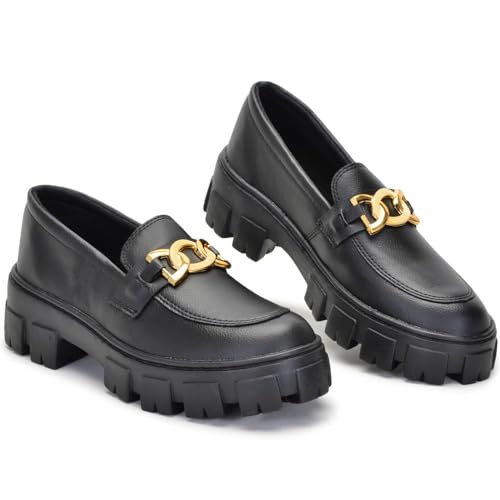 Mocassim Feminino Tratorado Blogueira Com Salto Plataforma (Nude, BR, Adulto, Numérico, 38)