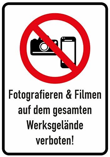 Daged Fotografieren & Filmen auf dem gesamten Werksgelände verboten Aufkleber 22x15 cm Bildaufnahmen Kameras Hinweiszeichen Sicherheitszeichen Sticker T-059 Daged Fotografieren & Filmen auf dem gesamten Werksgelände verboten Aufkleber 22x15 cm Bildaufnahmen Kameras Hinweiszeichen Sicherheitszeichen Sticker T-059