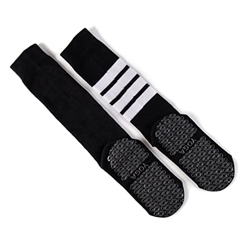 Jczanxi Non Slip Stylish Yoga Socks With Grips For Pilates, Fitness, Workouts | Knee High Barre Socks (Black) #TOP2