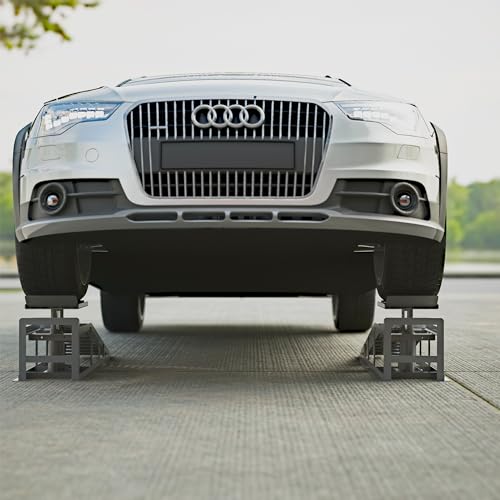 2 Pack Hydraulic Car Ramps 5T 11000lbs Low Profile Car Lift Service Ramps Truck Trailer Garage,Height Hydraulic Vehicle Ramps