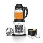 Tefal Blender & Soup Maker Perfectmix Cook, 2L, 10 Auto Programs, Smoothie Maker, Removable Blades, Cleaning Program & Brush, Glass Jug, Tamper, Hot & Cold Kitchen Blender, Cooking, BL83SD65