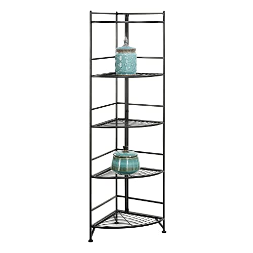 Convenience Concepts 8021B Xtra Storage 5 Tier Folding Metal Corner Shelf thumb #4