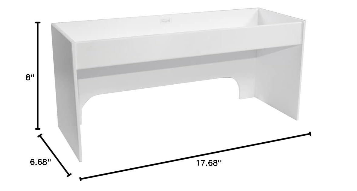 50078 - TrippNT Small Step Shelf 18-Inch - Shelf Step 18 inch White PVC with 1 1/2 inch Safety Lip and Air Pass Through 17 3/4 X 8 X 6 1/2 inches WHD