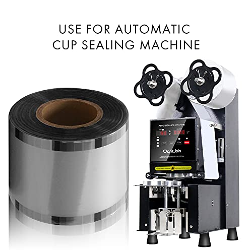 Image of WantJoin Cup Sealing Film Tea Cup Sealing Film Boba Cup Sealer Film 90-105mm(3.5''-4'') 3000 Cups for PP Plastic and Paper Cups