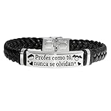 Ancho 11 mm Pulsera para Profesor o Maestro de acero inoxidable con mensaje \"Profes como tú nunca se olvidadn\" - Regalos profe o maestro
