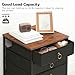 HOOBRO 5-Drawer Chest, Office File Cabinet with Drawers, Rolling Printer Stand, Filing Cabinet for Living Room, Home Office, Nonwovens Drawer, Easy Assembly, Black BFK50WJ01