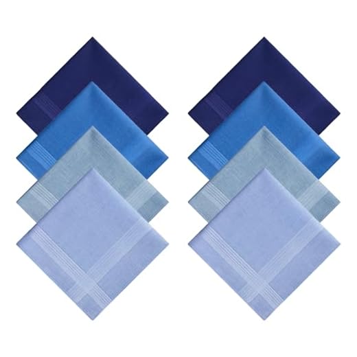 ZGZUN 8 Pack Men's Handkerchiefs Cotton Handkerchiefs for Men 16 inch Large Mens Pocket Square Hankies Gents Hankerchieves for Men Women