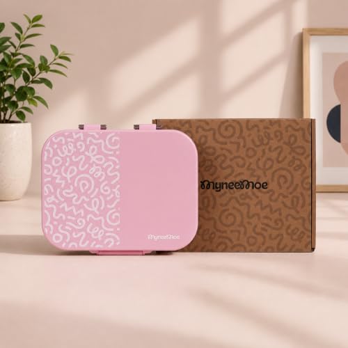 Image of Cubix Stainless Steel Bento Lunch Box - Pink Abstract