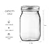 BEWAVE Glass Mason Jars, 16oz Clear Glass Jars with Lids for Sealing, Regular Mouth Canning Jars for Food Storage, Snacks, Candies, DIY Projects, 4 Pack