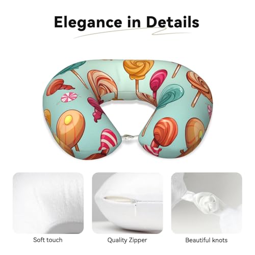 Almohada de espuma viscoelástica para viaje U miniatura 2