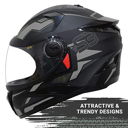 Steelbird SBH-17 Terminator ISI Certified Matt Finish Full Face Graphic Helmet