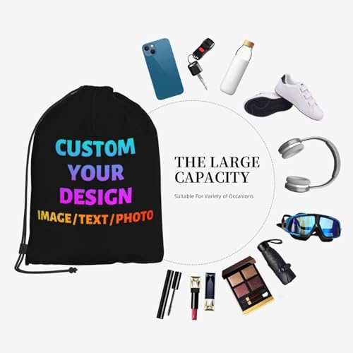 Custom Drawstring Backpack Personalized Drawstring Gym Bag Design Your Photo/Logo/Text for Men Women Swimming Sports Bags4