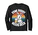 Some Bunny Needs Beer Funny Rabbit Drinking Easter Retro Dad Long Sleeve T-Shirt