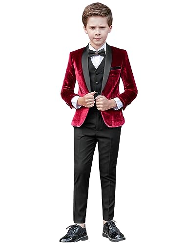 Pantalon et veste velours garçon costume complet confortable de banquet