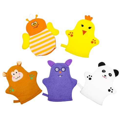 Moufles de bain bébé en coton pour un moment de toilette ludique