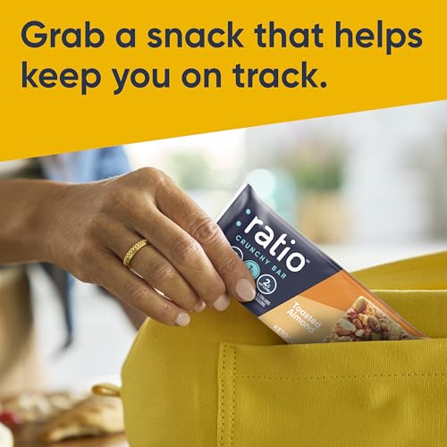 :Ratio Ratio Crunchy Bar, Toasted Almond, 12G Protein, Keto Friendly thumb #6