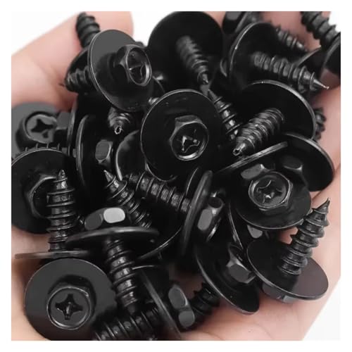 Clip Fixation Garde-boue Voiture 30 Pcs Vis Autotaraudeuses Hexagonales Universelles