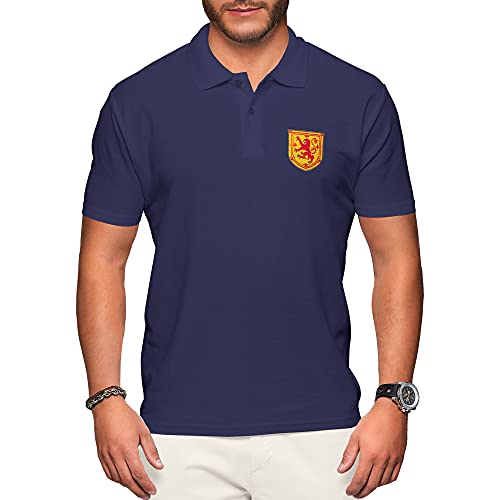 Viola Stampa Casa Scozia Polo per gli uomini