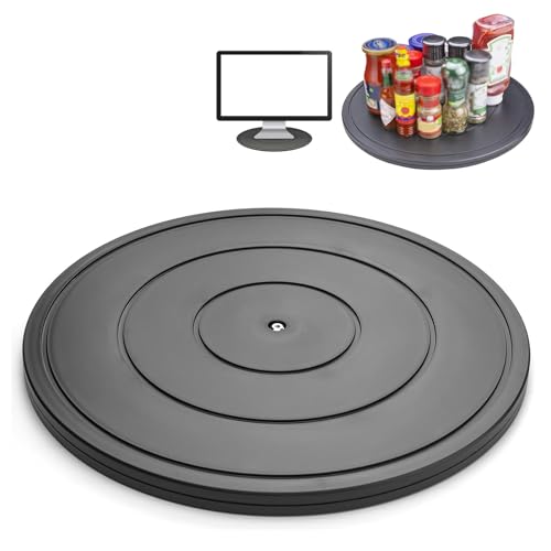 LZLGUOPENG �^�[���e�[�u�� �d���A�ؔ���~�͗p 40cm �e���r��]�� ��^ �蓮��]��A360�x��]�X�C�x���X�^���h ��]�e�[�u�� �ی^ ����~�� ���t���s�v ���ی� ��]�� �p�\�R���̃��j�^�[��A�ω׏d100kg�A�H�|�i �͌^�h�� ���|�c