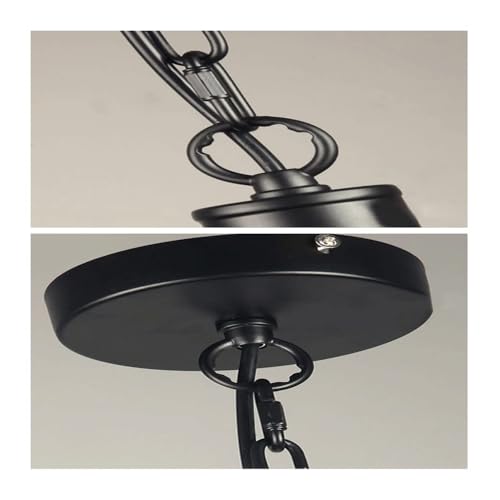 Lustre industriel noir grand modèle pour un éclairage d'exception