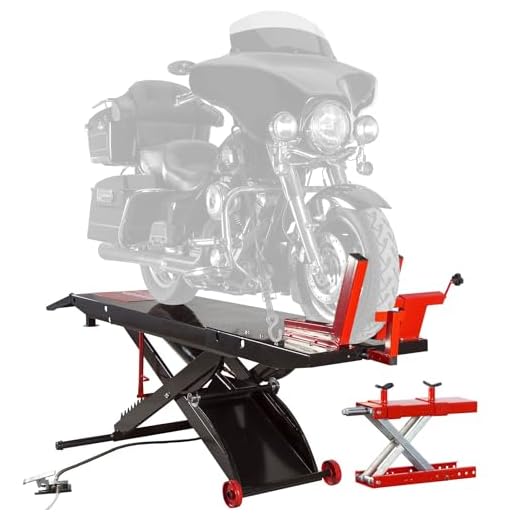 Black Widow Air OP Heavy Duty ProLift 1,500 lb Motorcycle Scissor Lift Table