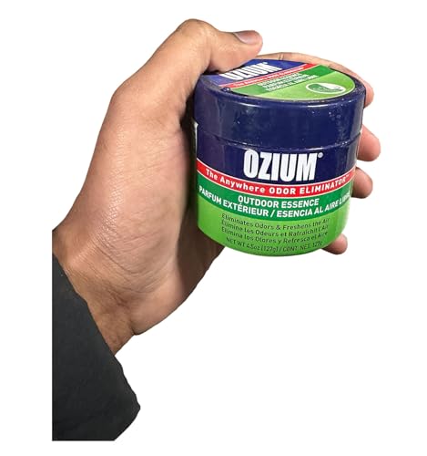 Image of Ozium 4.5 Oz. Odor Eliminating Gel for Homes, Cars, Offices and More (Original + Carbon Black + Outdoor Essence + That New Car Smell), 4 Pack Variety