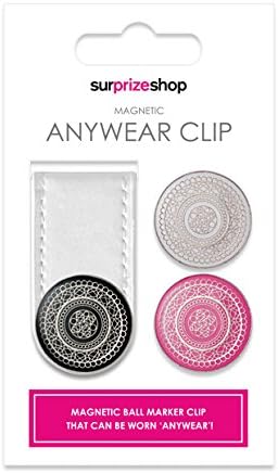 Surprizeshop Womens Novelty Ball Marker Set | Hand Enamelled 25mm Ball Marker | Ball Marker Set | Magnetic Visor Clip Set | Magnetic Anywear Clip Set