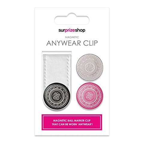 Surprizeshop White Magnetic Golf Ball Marker Anywhere Set Cover