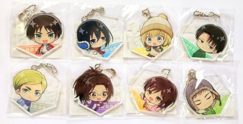 進撃巨人 まるくじちびキャラスケートver 全8種コンプリート品 アクリルキーホルダー アクキー