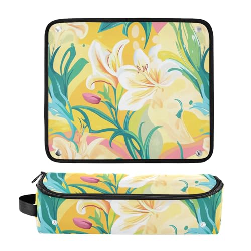 Bolsa de viaje para herramientas de cabello con tapete resistente al calor desmontable y organizador para planchas, rizadores y otros accesorios de estilizado miniatura 3