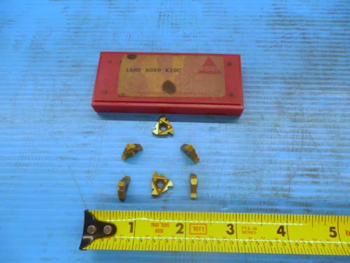 6PCS New 16NR Carbide Threading Insert TRICUT AG60 K20C Laydown