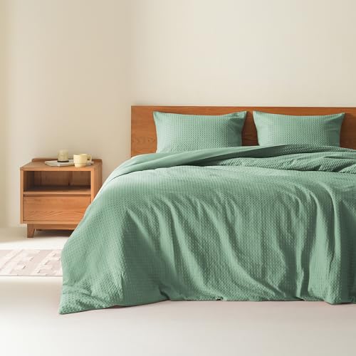 Comfort Spaces Mina Duvet Cover Set, King/Cal King, 3 Piece, Sage Green - image 1