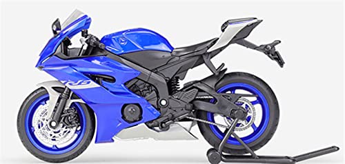 Modelo de motocicleta Yamaha 2020 YZF-R6 1:12 azul miniatura 2