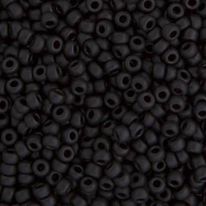 8/0 - Black Matte DB0401F 250Gms Bulk Bag of Japanese Glass Beads