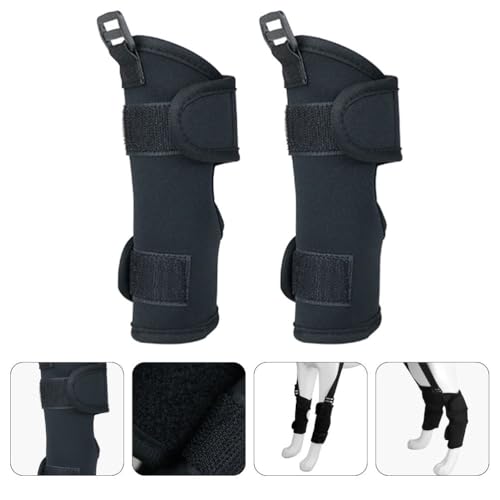 Image of Mipcase 4 Pairs Pet Knee Pads for Braces Dog Front Leg Brace Dog Walking Assist Belt Knee Sleves Shin Guard Sleeves Dog Supply Leashes Neoprene Puppy