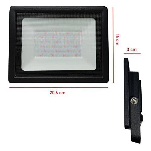 Faretto Proiettore LED 50W RGB Avance SMD con Chip...