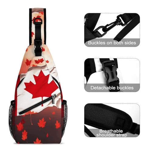 Bolso cruzado deportivo estilo Canadian, 38x20cm miniatura 3