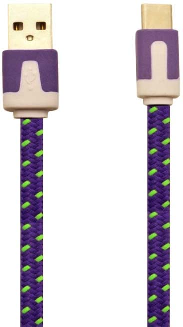 Cable Noodle 1 m para XIAOMI 11T Pro cargador tipo C Android universal (púrpura)