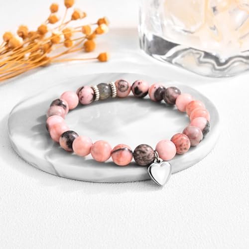 Image of Birthday Gifts for Sister, Sister Birthday Gift Ideas from Sister, Unique Birthday Bracelet Presents with Happy Birthday Sister Card, Small, Pink