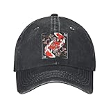 berretto da baseball lavato giapponese koi carpa pesce fiore di ciliegio nishikigoi cappello da camionista estivo per berretti da baseball unisex da uomo di moda