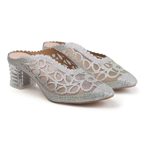 Image of Women Fancy Sandal for Women with Transparent Heel I Fashion Mules HN-900