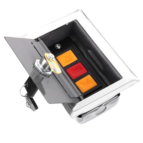 FUTUREORYY Manual Push Button Control Box for Electric Roller Shutter Doors and Garage Openers Hidden Lock Enclosure Compatible with Smart Home Systems for Remote Access and Easy Operation