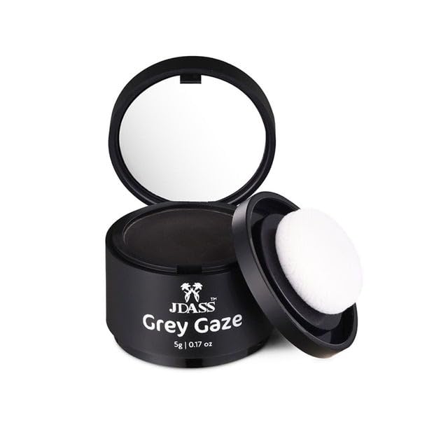 JDASS Grey Gaze Hair Powder for Grey Hair Black 40g | Instant Root Touch-Up & Hairline Filler | Natural Finish, Sweat Resistant & Non-Sticky | Quick Cover for White Hair Travel-Friendly Hair Concealer-picture-35