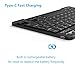 Ultra-Slim Small Bluetooth Keyboard for iPad, Portable Rechargeable Wireless Keyboard for iPad Air, iPad Pro, iPad mini iPhone Android Samsung Tablet Cell Phone Smartphone (Black)