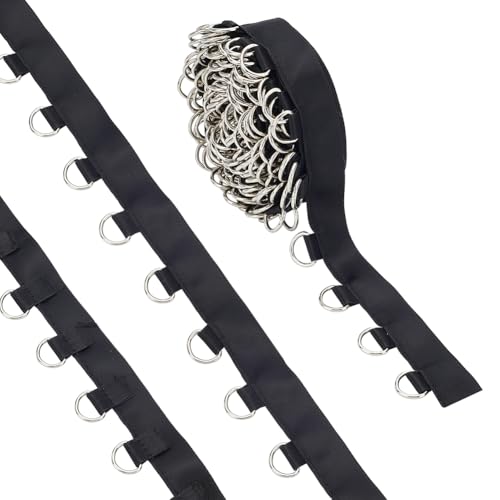 Ruban à oeillets trim noir ruban de couture avec anneaux en D pour vêtements